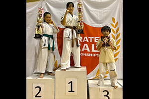 勇心杯 2025年9月7日（広島県府中市） 中学上級女　優勝　大澤里菜 小学６上級　２位　大西悠蘭 小学１初級　３位　蒼森龍海