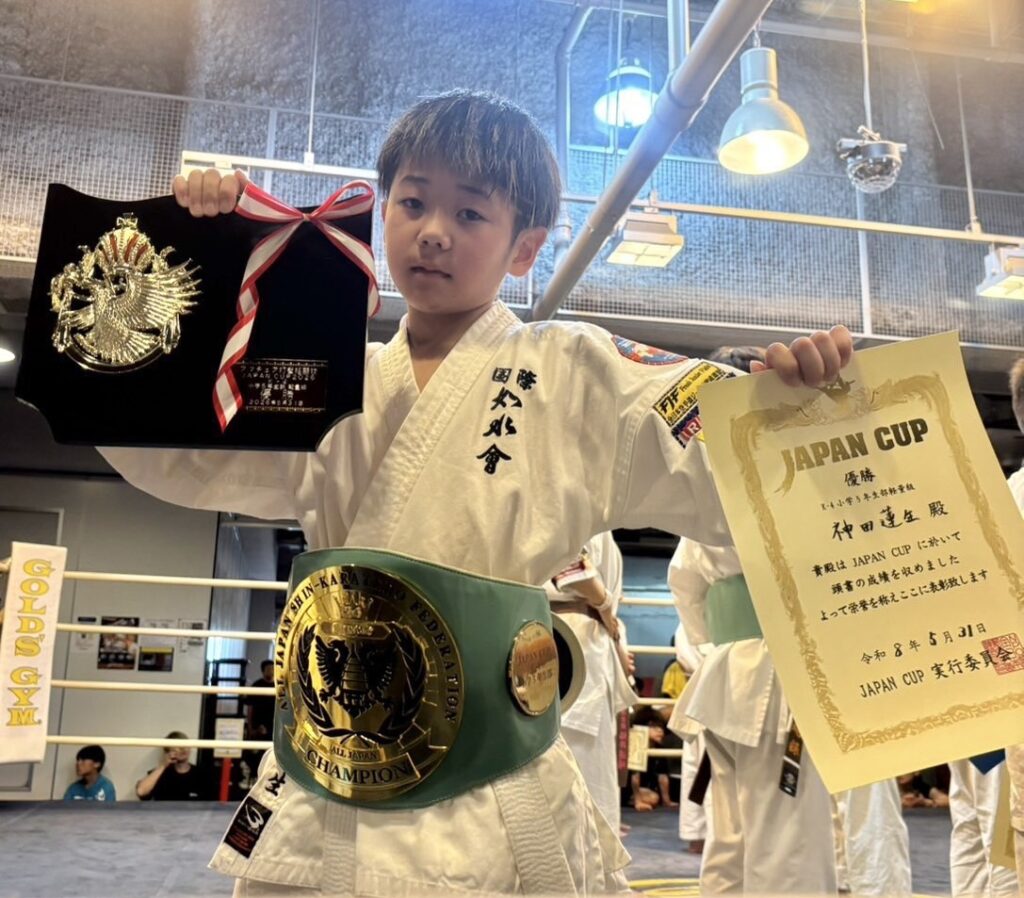 JAPAN CUP

2026年5月31日（東京都）

小学５年軽量級　　優勝　神田蓮生