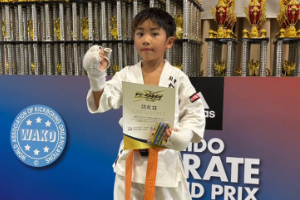 adidas karate kansai final 2026年9月27日(奈良県) 小学2年男子上級重量級 3位 蒼森 龍海